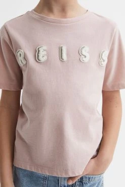Reiss Bobbi Motif Crew Neck T-Shirt 11 Reiss Bobbi Motif Crew Neck T-Shirt -Angel & Rocket Shop 129 951s4