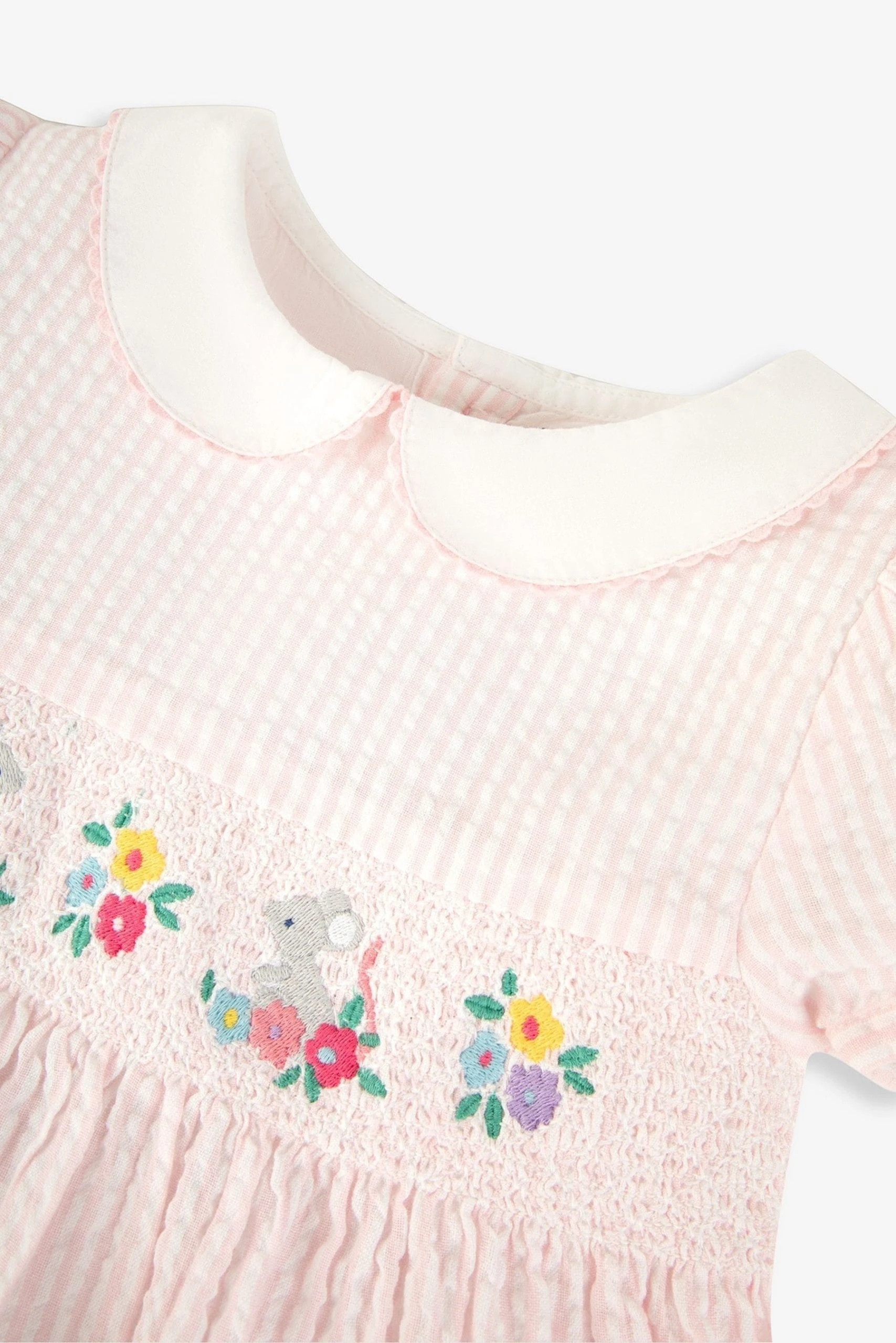 Jojo Maman Bebe JoJo Maman Bébé Mouse Embroidered Smocked Dress 5 Jojo Maman Bebe JoJo Maman Bébé Mouse Embroidered Smocked Dress - Image 3