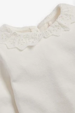 Next Brushed Broderie Collar Top (3mths-7yrs) -Angel & Rocket Shop 248313s3