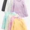Next Multicolour 8 Pack Cotton Long Sleeve T-Shirts (3mths-7yrs) -Angel & Rocket Shop 272 521s