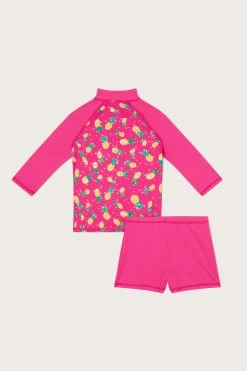 Monsoon Red Pineapple Two Piece Swim Set With UPF50+ Protection -Angel & Rocket Shop 280340s2