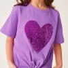 Next Short Sleeve Sequin T-Shirt (3-16yrs) -Angel & Rocket Shop 293741s