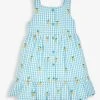 Jojo Maman Bebe JoJo Maman Bébé Gingham Lemon Embroidered Frill Dress -Angel & Rocket Shop 305173s