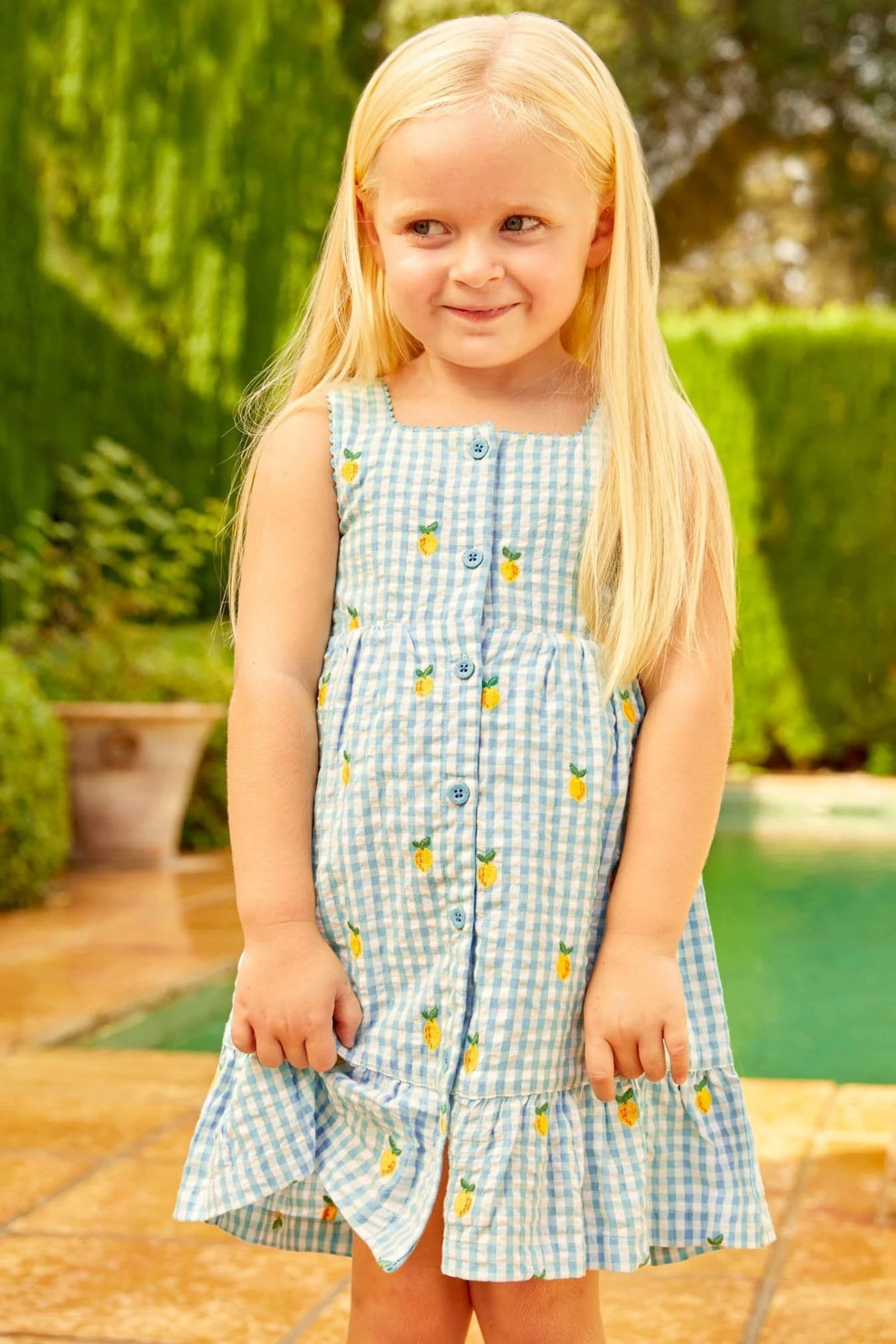 Jojo Maman Bebe JoJo Maman Bébé Gingham Lemon Embroidered Frill Dress 5 Jojo Maman Bebe JoJo Maman Bébé Gingham Lemon Embroidered Frill Dress - Image 3