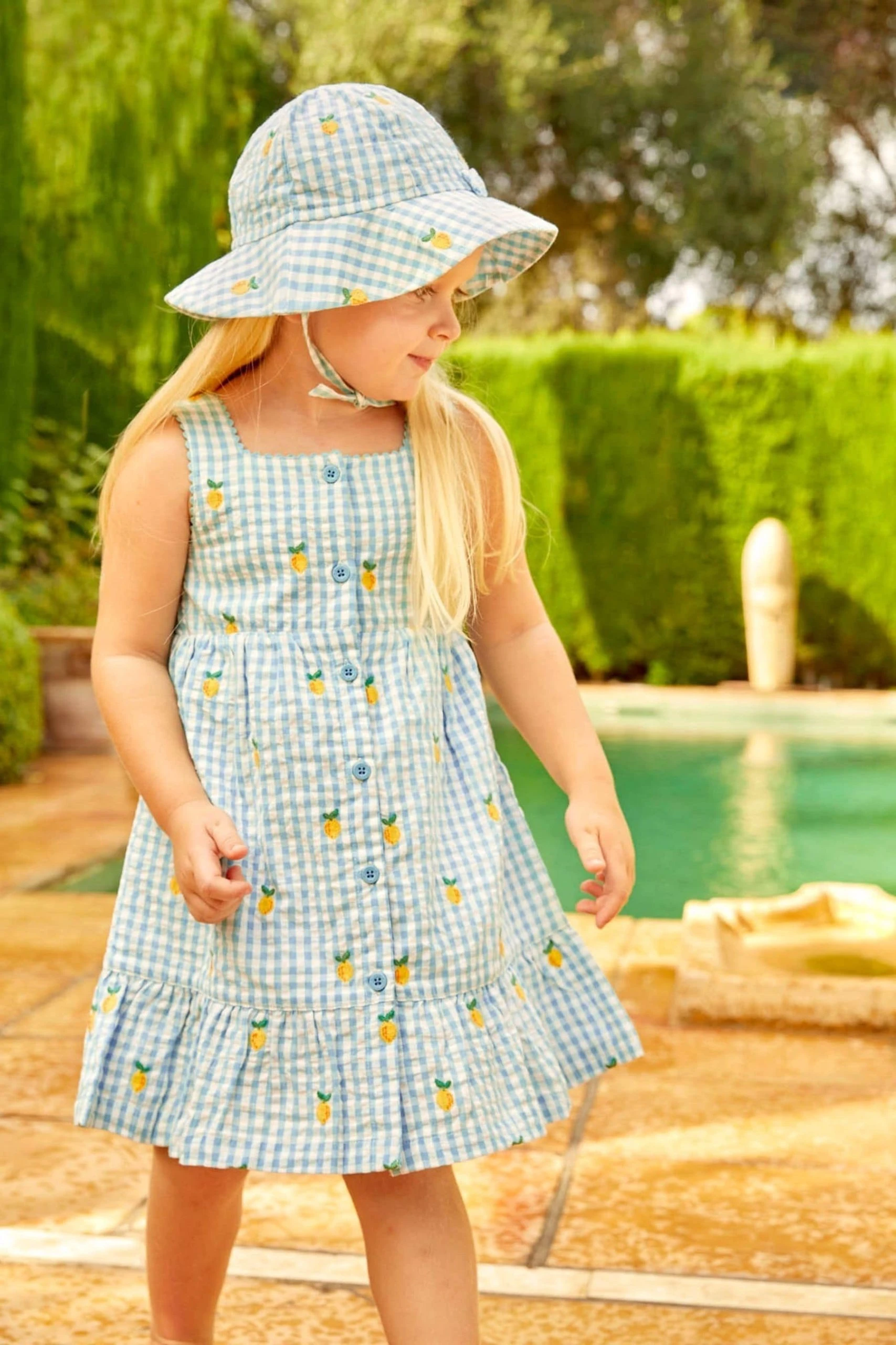 Jojo Maman Bebe JoJo Maman Bébé Gingham Lemon Embroidered Frill Dress 6 Jojo Maman Bebe JoJo Maman Bébé Gingham Lemon Embroidered Frill Dress - Image 4
