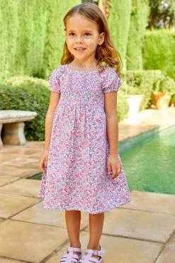 Jojo Maman Bebe JoJo Maman Bébé Butterfly Ditsy Print Smocked Dress -Angel & Rocket Shop 343267s4