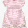 Jojo Maman Bebe JoJo Maman Bébé Stripe Mouse Appliqué Dress -Angel & Rocket Shop 345019s