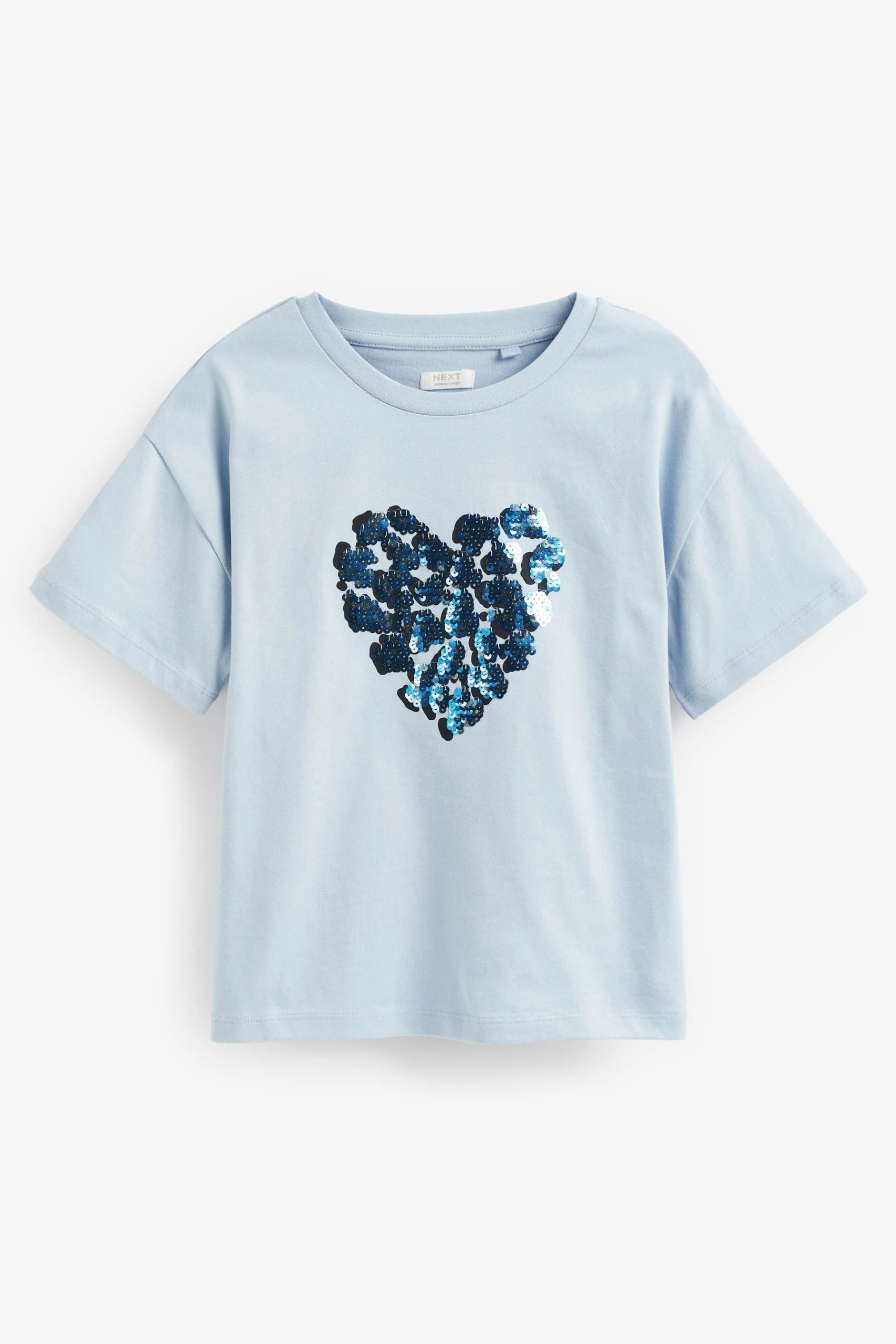 Next Short Sleeve Sequin T-Shirt (3-16yrs) 4 Next Short Sleeve Sequin T-Shirt (3-16yrs) - Image 2
