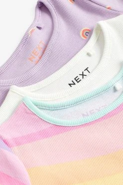 Next Rib T-Shirts 3 Pack (3mths-7yrs) -Angel & Rocket Shop 374202s3