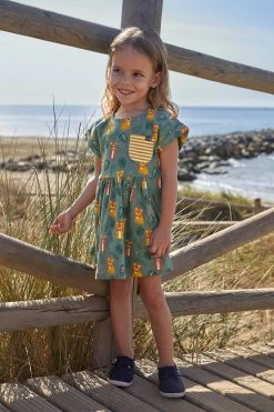 Jojo Maman Bebe JoJo Maman Bébé Big Cats Print Drop Shoulder Dress -Angel & Rocket Shop 378079s3