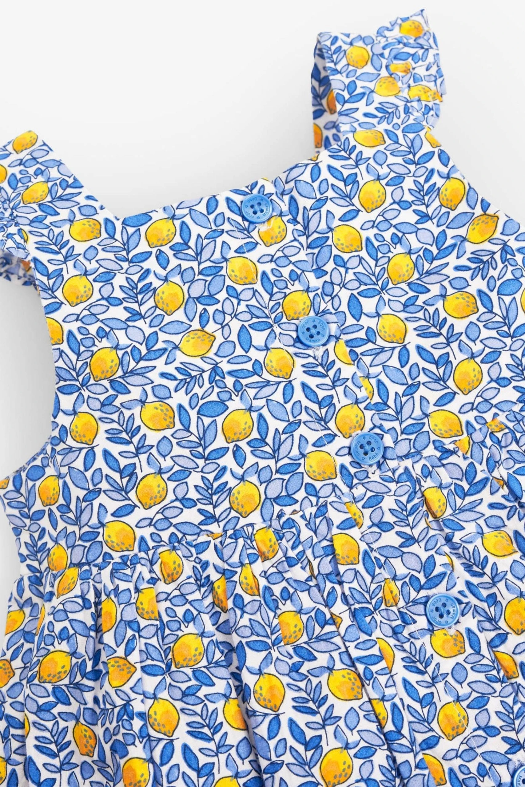 Jojo Maman Bebe JoJo Maman Bébé Girls Pretty Lemon Bloom Button Front Dress 4 Jojo Maman Bebe JoJo Maman Bébé Girls Pretty Lemon Bloom Button Front Dress - Image 2