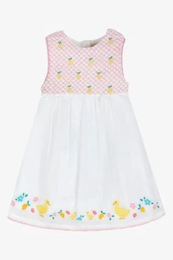 Jojo Maman Bebe JoJo Maman Bébé Duck Appliqué Smocked Baby Dress With Knickers