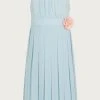 Monsoon Blue Hallie Halterneck Chiffon Dress -Angel & Rocket Shop 398622s