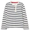 Joules Blue Grace Frill Henley Top 2-12 Years -Angel & Rocket Shop 406529s