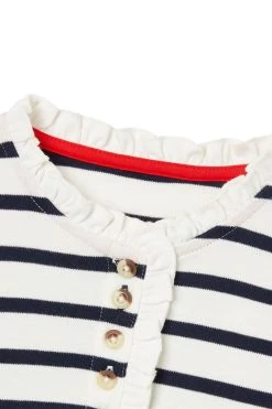 Joules Blue Grace Frill Henley Top 2-12 Years 8 Joules Blue Grace Frill Henley Top 2-12 Years -Angel & Rocket Shop 406529s3