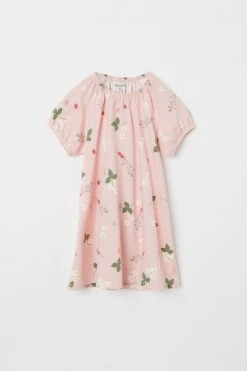 Polarn O. Pyret Pink Organic Cotton Strawberry Print Dress 6 Polarn O. Pyret Pink Organic Cotton Strawberry Print Dress -Angel & Rocket Shop 417072s2