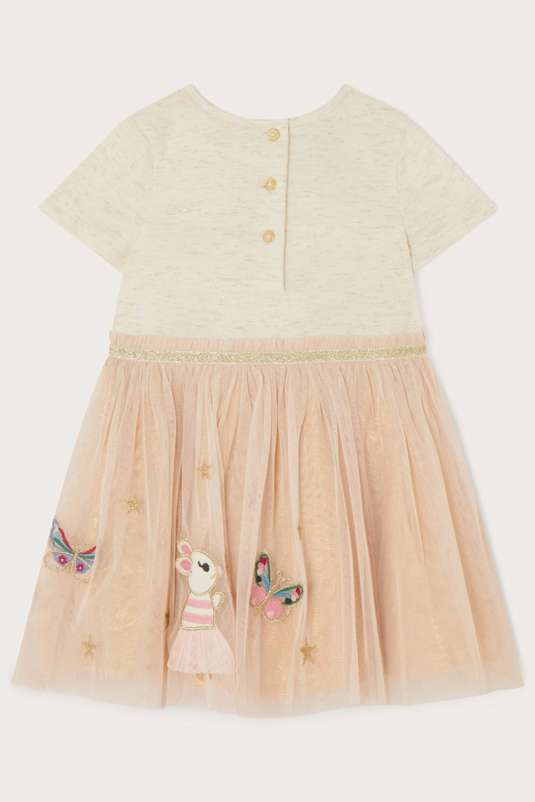 Monsoon Baby Natural Disco Bunny Dress 4 Monsoon Baby Natural Disco Bunny Dress - Image 2