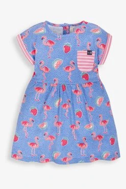 Jojo Maman Bebe JoJo Maman Bébé Flamingo Print Drop Shoulder Dress