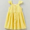 Crew Clothing Company Yellow Cotton Straight Dress -Angel & Rocket Shop 428544s