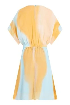 Calvin Klein Jeans Girls Orange Woven Print Dress -Angel & Rocket Shop 438561s5