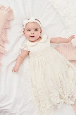 Next Ecru White White Vintage Christening Baby Dress (0mths-2yrs) 9 Next Ecru White White Vintage Christening Baby Dress (0mths-2yrs) -Angel & Rocket Shop 443736s