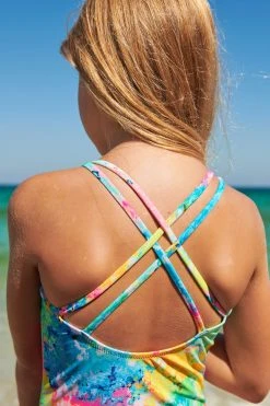 Next Multi Bright Tie Dye Swimsuit (3-16yrs) -Angel & Rocket Shop 497 183s3