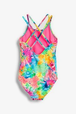 Next Multi Bright Tie Dye Swimsuit (3-16yrs) -Angel & Rocket Shop 497 183s6
