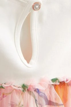 Baker By Ted Baker Pink Floral Tiered Mesh Dress -Angel & Rocket Shop 4QC330s4