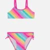 Angels By Accessorize Girls Pink Rainbow Stripe Bikini Set -Angel & Rocket Shop 517844s