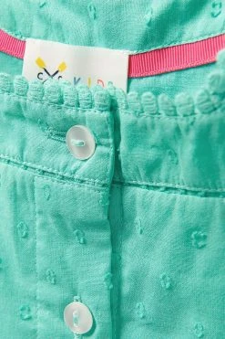 Crew Clothing Company Green Cotton Loose Blouse -Angel & Rocket Shop 522154s3