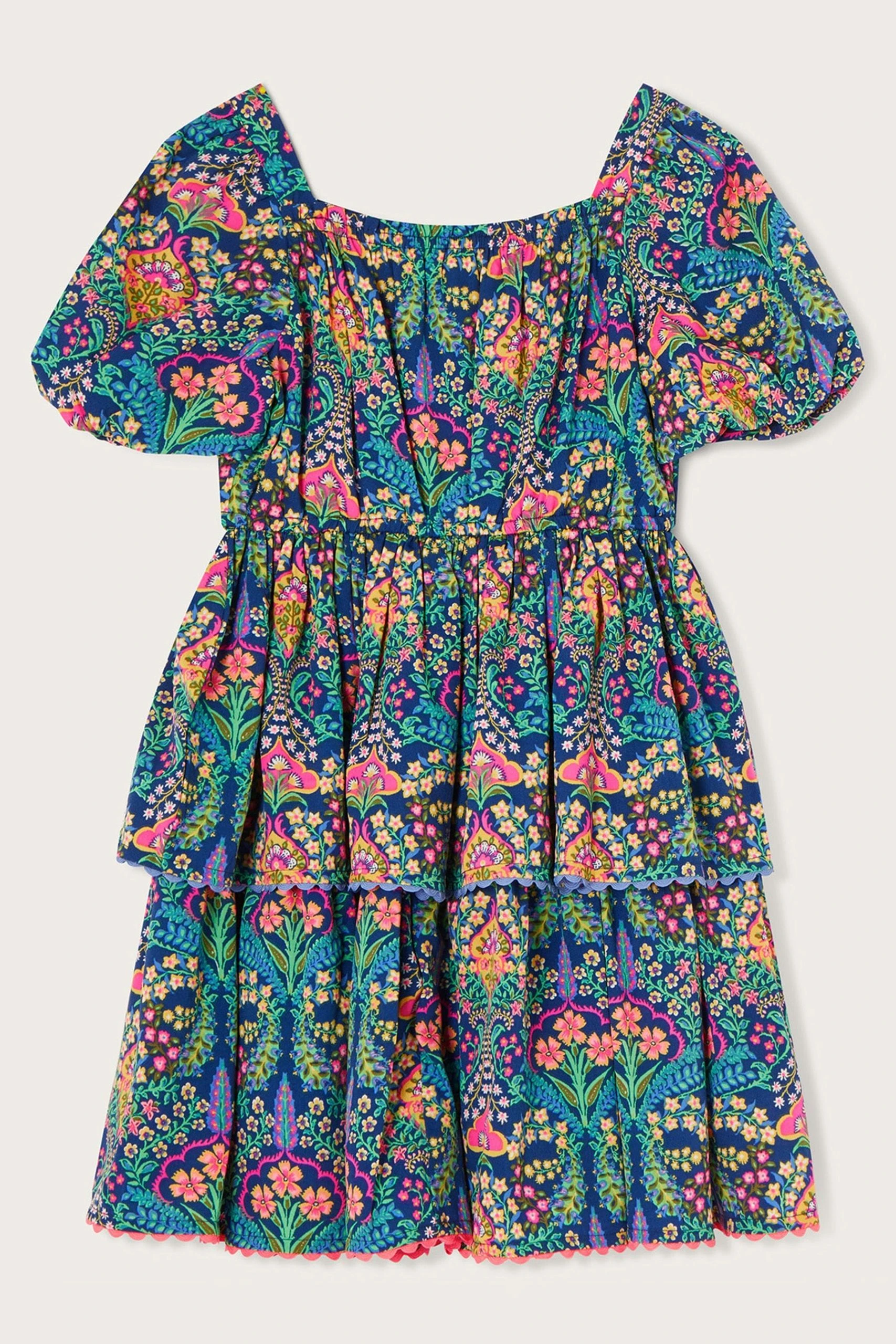 Monsoon Blue Paisley Dress In Recycled Polyester 4 Monsoon Blue Paisley Dress In Recycled Polyester - Image 2