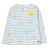 Joules Harbour Luxe White Long Sleeve Stripe & Printed T-Shirt 2-12 Years -Angel & Rocket Shop 556401s