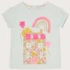 Monsoon Blue Baby House Print Embroidered T-Shirt