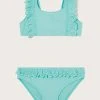Monsoon Blue Laser Cut Frill Bikini Set -Angel & Rocket Shop 577272s