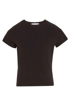 Calvin Klein Jeans Girls Rib Black T-Shirt -Angel & Rocket Shop 590497s4