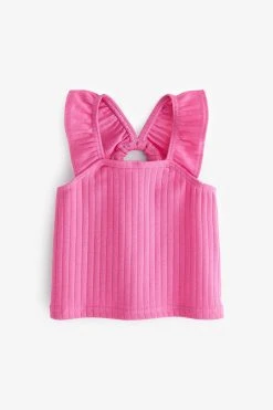 River Island Girls Pink Ring Cami Top -Angel & Rocket Shop 596832s2