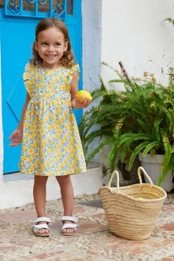 Jojo Maman Bebe JoJo Maman Bébé Bright Lemon Print Summer Dress -Angel & Rocket Shop 604724s3