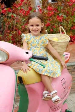 Jojo Maman Bebe JoJo Maman Bébé Bright Lemon Print Summer Dress -Angel & Rocket Shop 604724s4