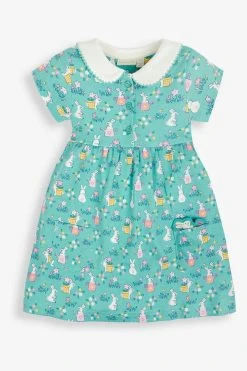 Jojo Maman Bebe JoJo Maman Bébé Bunny Print With Pet In Pocket Peter Pan Dress