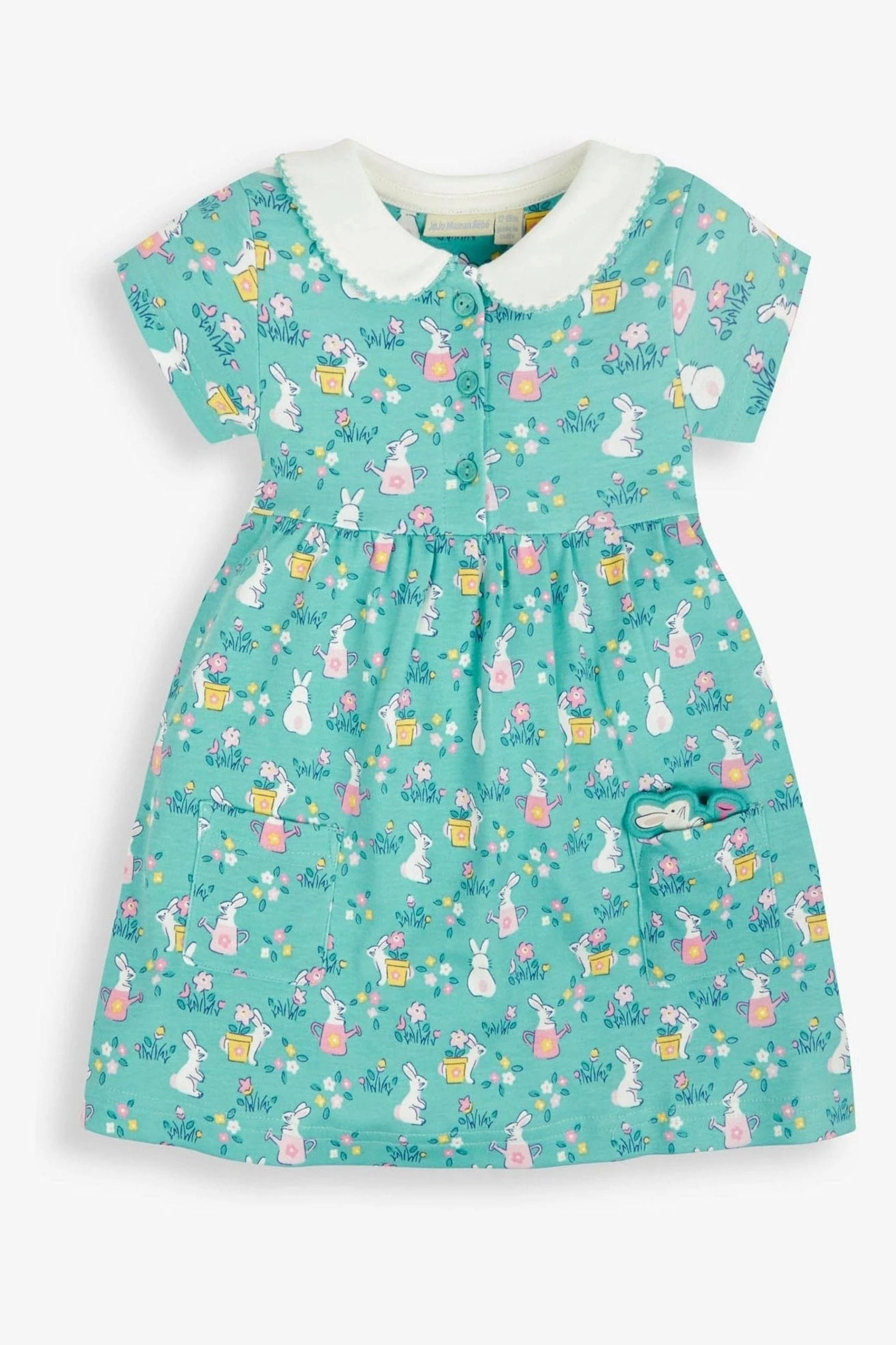 Jojo Maman Bebe JoJo Maman Bébé Bunny Print With Pet In Pocket Peter Pan Dress 3 Jojo Maman Bebe JoJo Maman Bébé Bunny Print With Pet In Pocket Peter Pan Dress