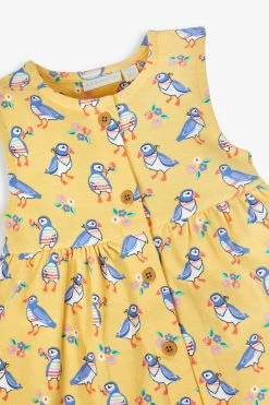 Jojo Maman Bebe JoJo Maman Bébé Puffin Print Button Through Dress -Angel & Rocket Shop 621863s2