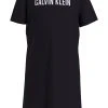 Calvin Klein Girls Black T-Shirt Dress -Angel & Rocket Shop 626957s