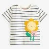 Next Navy Flower Striped T-Shirt (3mths-7yrs) -Angel & Rocket Shop 689137s