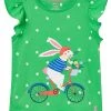 Joules Green Flutter Astra Short Sleeve Flutter Applique T-Shirt -Angel & Rocket Shop 695848s