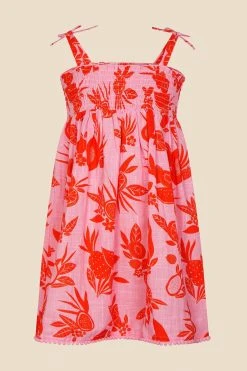 Angels By Accessorize Pink Fruity Floral Dress