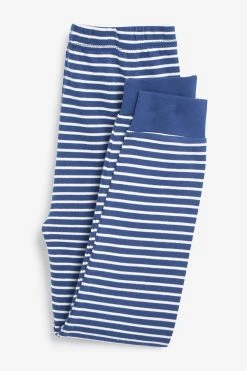 Next Navy/White 3 Pack Star/Stripe Snuggle Pyjamas (12mths-16yrs) -Angel & Rocket Shop 720817s8