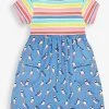 Jojo Maman Bebe JoJo Maman Bébé Multi Coloured Stripe & Puffin Print With Pet In Pocket Combo Dress -Angel & Rocket Shop 736257s