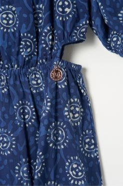 Angel & Rocket Blue Thea Blue Batik Dress -Angel & Rocket Shop 752083s3