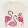 Monsoon Natural Flamingo WWF-UK Collaboration T-Shirt -Angel & Rocket Shop 756422s