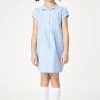 Next Cotton Rich Button Front Lace Gingham School Dress (3-14yrs) -Angel & Rocket Shop 776822s